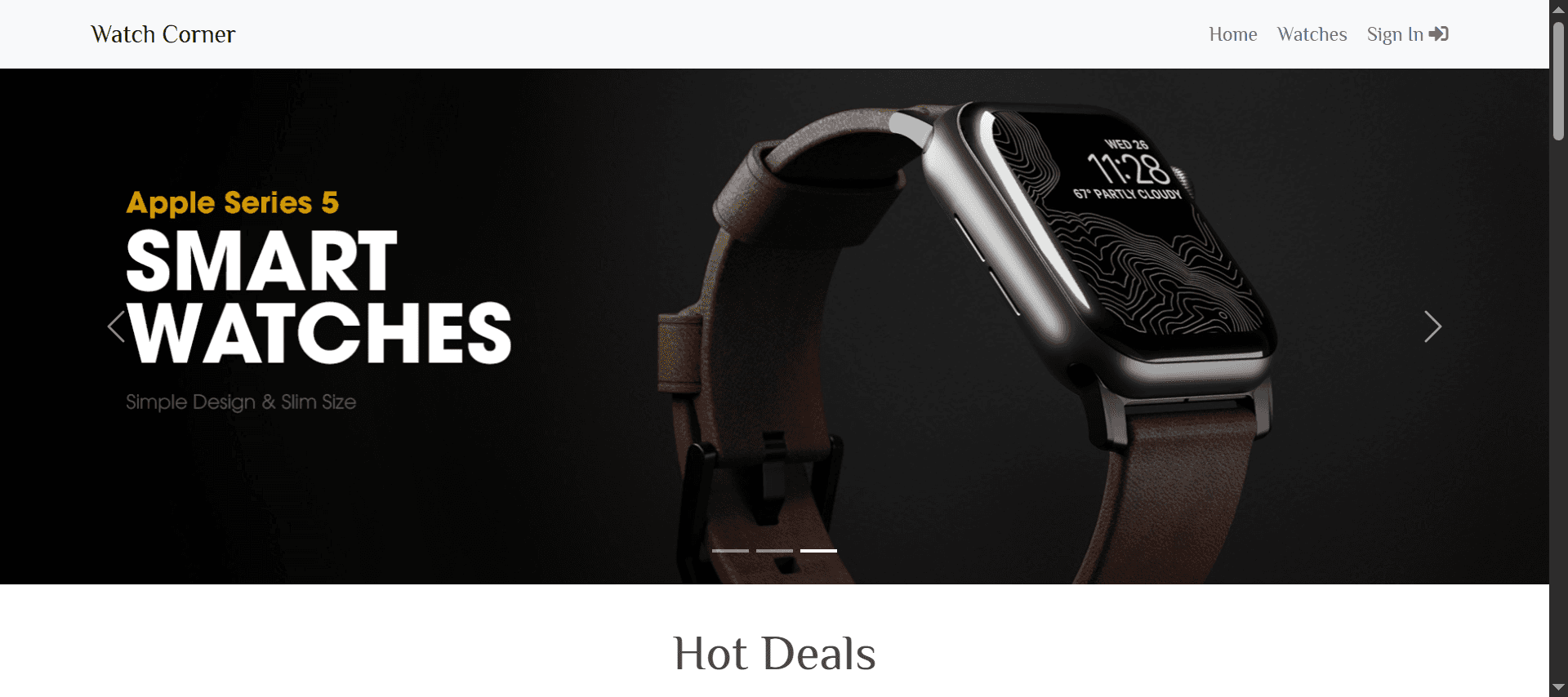 Watch Corner E-Commerce — 1